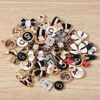 Tusember 10pcs Random Mix Charms Enamel Bowknot Bag Shoes Pendants for Jewelry Making Earrings Necklace DIY Bracelet Accessories