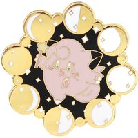 Cute anime game Pippi metal badge full new moon phase change cycle lapel pin brooch accessories Dance Enamel Pin