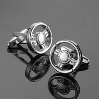 Men's French shirt cufflinks copper material car steering wheel cufflinks fashionable clothing accessories wholesale