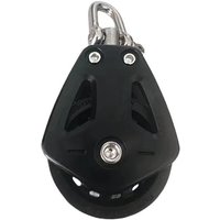 Stainless Steel Nylon Marine Sailboat Pulley Block Single Swivel Pulley Lifting Plain Bearing Block Rope Runner Yacht Rigging