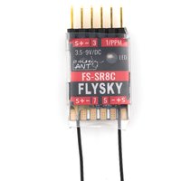 FLYSKY FS-SR8C Receiver 8 Channels 2.4G Receiver with Dual Antenna for Remote Control Fixed Wing Gliders Robot Model Toy