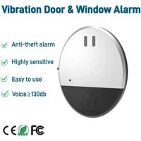 Vibration Door Window Alarm Slim Sensor Anti-Theft Alarm Loud Siren for Home Hotel Apartment Travel Security Burglar Alarm