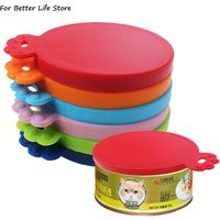 1PC Silicone Cans Storage Covers Environmental Protection Reusable Lids For Most Dog And Cat Dust Multifunction Odorless