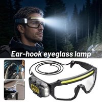 Lunettes de sécurité LED Kebidumei, lampe de travail intelligente à capteur de mouvement, double source de lumière, rechargeables par USB-C, lunettes de protection, lampe frontale.