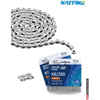 AliExpress NONE NATFIRE Bike Chain 6 7 8 9 10 11 12 Speed Velocidade Electroplated Silver Bicycle Chain Mountain Road MTB Chains Part 116 Links