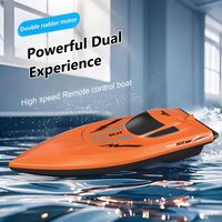 Bateau télécommandé NEW2.4G pour adultes – Jouet bateau électrique rapide avec double moteur, modèle étanche pour piscine et jeux en plein air