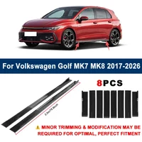 Aerodynamic 2m Sectional Side Skirt Extension Lips Racing Side Spoiler For Volkswagen Golf MK7 MK8 2017-2026 Sport Upgrade Kit