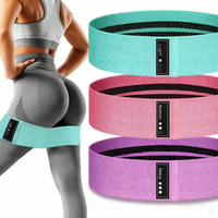 Non-Slip Fabric Booty Bands Widen Resistance Bands for Hip Legs Working Out Home Fitness Pilates Yoga Stretching For Women Men