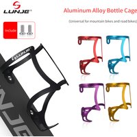 LUNJE Bicycle Bottle Cages Colorful Aluminum Alloy MTB Road Bike Water Bottle Holder Bottle Cage Cycling Accessories