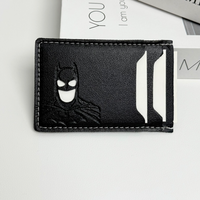26Leather Bat Wallet Personalized Superhero Mask Card Holder Bat ID Heroic Wallet Gift Men Leather Slim Card Holder Case Wallet