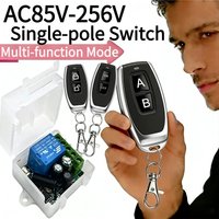 433Mhz Wireless Remote Control Switch AC 110V 220V 230V 10A Relay 1CH Receiver Controller and 2-botton RF remote Transmitter