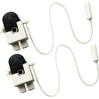 2PCS Repair Lamp Pull Switches Cord-operated Switch For Office Single Pull Control Switch Replacement Wall Led Lamp Light Cable