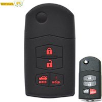 4 Buttons Silicone Car Key Case For Mazda 3 6 RX-8 MX5 MX-5 Miata MPV SPEED3 2010 2011 2012 2013 Cover Remote Fob Shell Sleeve