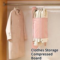Clothes Storage Compressed Board Foldable Clothing Dust Cover Wardrobe Fabric Down Jacket Organizer Space-Saving Home Hangers