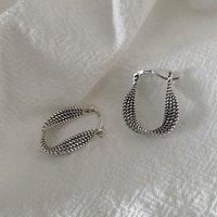 925 Sterling Silver Fried Dough Twists Stud Earrings For Women Hoop Earrings Wedding Luxury Wedding Jewelry Accessories GaaBou