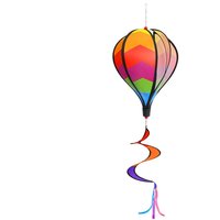 Hot Air Balloon Wind Spinner Lawn Decorations Outdoor Hot Air Balloon Pinwheels Whirlygig Rainbow Hanging Wind Twister Wind