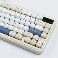 138-Key PBT Dye-Sublimated Keycap Set, MOG Profile, Soy Milk Theme, Compatible with MX Switches for 61/64/68/87/96/104/108