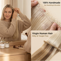 Premium 100% Human Hair Weft Virgin Hair No Short Hair Double Drawn Neat Ends For Sew-in Hair Extensions & Bundles