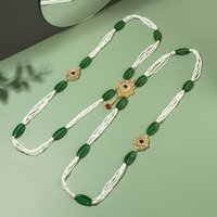 Algeria Morocco Bride Wedding Jewelry Set For Women Natural Stone Beaded Necklace Drop Earring Arab Caftan