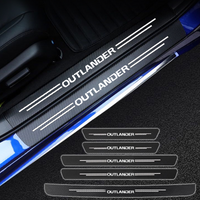Car Door Threshold Scuff Plate Carbon Fiber Car Trunk Rear Bumper Sticker For Mitsubishi Outlander 1 2 3 CUOW CWOW CWO 2003-2023