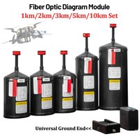 Drone Optical Fiber Image Data Module 1km/2km/3km/5km/10km Anti-interference Relay Extender Optical Link Sky Support up to 20km