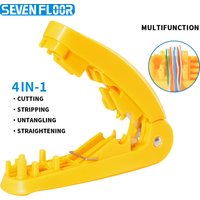4 in 1 RJ45 Network Cable Tool, Wire Stripping Cutting Combing Straightening for Cat5e Cat6 Ethernet Cables