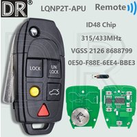 DR LQNP2T-APU ID48Chip 315/433 MHz Odwracany kluczyk do pilota samochodowego 8688799 Do Volvo C30 S40 V50 S60 S70 V70 XC70 S80 2004-2015