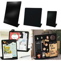 Metal Magnetic Blackboard DIY Design Badge Notes Storage Desktop Message Board Vertical Storage Display Board Message Display