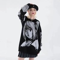 Y2K Frauen Hip Hop Streetwear Harajuku Pullover Vintage Japanischen Stil Anime Mädchen Gestrickte Weiche Pullover Pullover Weibliche Kleidung