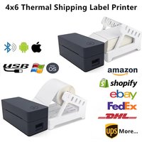 4x6 Bluetooth Thermal Shipping Label Printer Supports Android iPhone Windows MacOS Widely Used for Amazon Shopify Ebay Etsy USPS