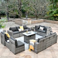 Wicker Garden Furniture Set, with Aluminum Alloy Frame and PE Rattan Material, Suitable for Gardens and Balconies.