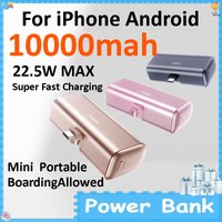 Mini Metal Capsule 10000mAh Power Bank Foldable Direct Plug Fast Charging Portable Mobile Power Supply for IPhone Android