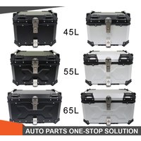 Aluminum Trunk 65L Motorcycle Top Case Waterproof Luggage Storage Tour Tail Box 45L/55L/65L For BMW/ Honda / Yamaha / Suzuki