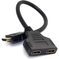 1 In 2 Out HDMI-compatible Splitter Cable 1 Male To 2 Female Adapter 1080P 4K 3D For Laptop HD TV Monitor PC Projector TV Use