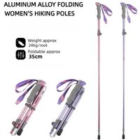 5-section Ultra-light Portable Aluminum Alloy Outer Lock Design Hiking Poles Outdoor Travel Mountain Climbing Hiking Poles