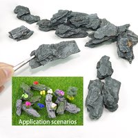 6Pcs Random Shape Irregular Simulation Rock Micro Landscapen Rock Layout materials 4-6cm Length Model Kits Outdoor Forest Rock