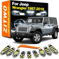 ZITWO LED Interior Map Dome Reading Roof Light Kit For Jeep Wrangler YJ SJ TJ JK 1987-2013 2014 2015 2016 2017 2018 Car Led Bulb