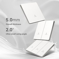 86 Type International universal White wall light switch,EU UK France Matte Ultra-Thin Panel button switch 1/2/3/4 Gang 1/2 Way