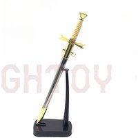 29cm Western Swords Uncut Blade Weapons Model Cosplay Prop Desktop Display Ornaments Collection Birthday Fans Gift for Girl Boys