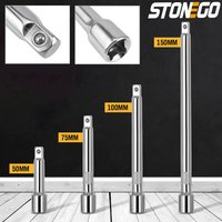 STONEGO 4Pcs/Set Chrome Vanadium Steel Socket Extension Bar Set Drive Socket Quarter Inch Extension Bar Set