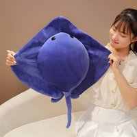 Jouets en peluche poisson diable Ray de dessin animé 52/62cm, 1 pièce, Simulation série océan, oreiller en peluche, doux, créatif, décoration d'intérieur, cadeau
