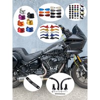 For Harley Softail Low Rider ST 117 FXLRST 22-24 Rear Saddlebag Mount Support Bracket Handguard Brake Clutch Lever Control Lever