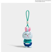 Cute Plush Animal Keychain Bear Cat Pig Rabbit Bag Charm Car Keyring Women Fashion Accessories Birthday Gift
