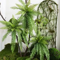 Grandes Plantes Artificielles de Fougère Boston, Bouquet de Feuilles Perses, Fausses Plantes Vertes, Artisanat, Faux Feuillage, Décoration de Maison