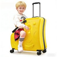Kids Ride On Suitcase with Wheels Scooter Luggage for Toddlers Travel Durable Children's Suitcase for Boys & Girls Outdoor