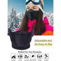 AliExpress NONE Winter Thermal Balaclava Full Face Mask Skiing Hat Windproof Snowboard Scarves Women's Men Helmet Cap Black