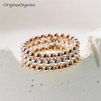 14K Gold Filled Tricolor Ring Dainty Stacking Band Ring Minimalism Jewelry Tarnish Resistant Jewelry Custom Women Ring