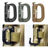 5PCS Grimloc Molle Carabiner D Locking Ring Plastic Clip Snap Type Ring Buckle Carabiner Keychain ITW fastener Bag buckle