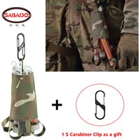 Tactical Chem Light Holders with Carabiner Clip,SABADO 6 Pack Glow Sticks Store Pouch Chemlights Keeper for Outdoor Hunting