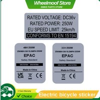 EBIKE Sticker, 36V 48V 250W Electric Bike Lable, Compataible for Bafang Tongsheng and other Brand 500W-1500W Conversion Kit